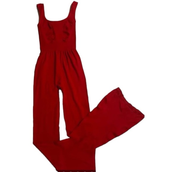 New FP Movement Good Karma Flared Onesie Red M/L - Picture 2 of 6